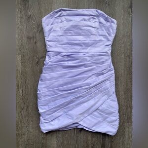 DO+BE Lavender Strapless Dress Bodycon New Small Sexy Ruched HoCo